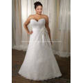 Трапеция Милая Кружевная атласная лента с длинным шлейфом Свадебное платье больших размеров